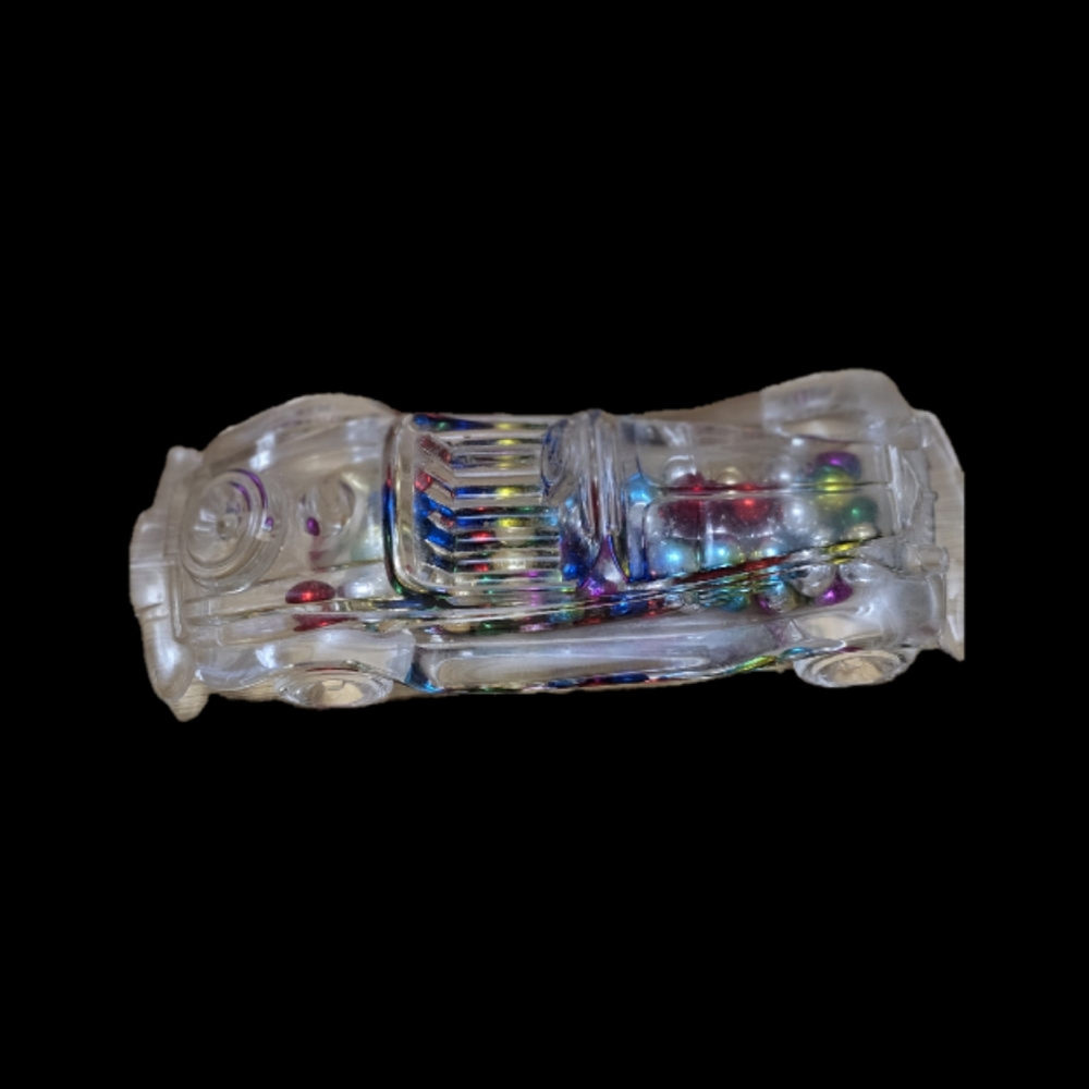 Vintage Lucite car paperweight pen holder